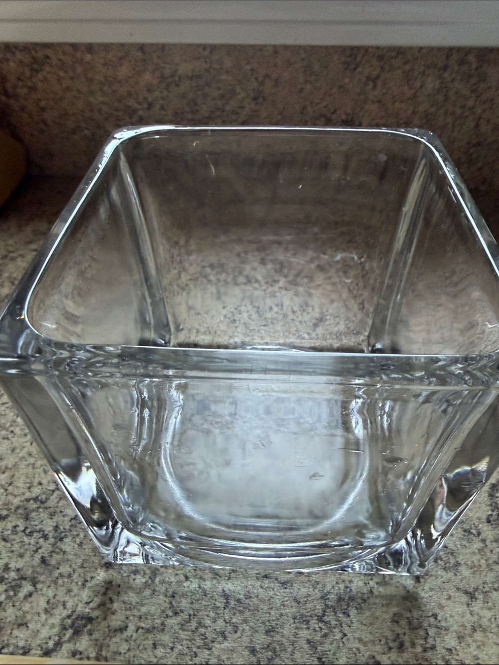 Clear Square Glass Vase